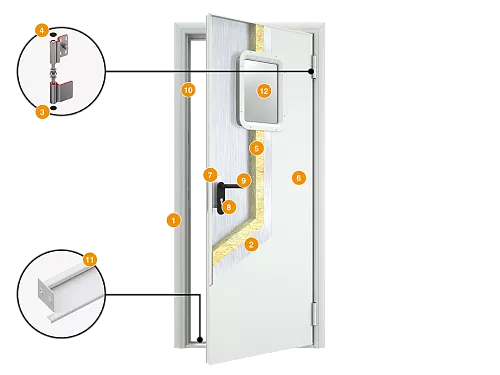 Конструкция Техническая дверь DoorHan 980х2050 левая