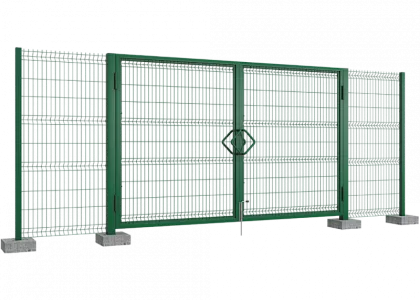 Распашные ворота 3D